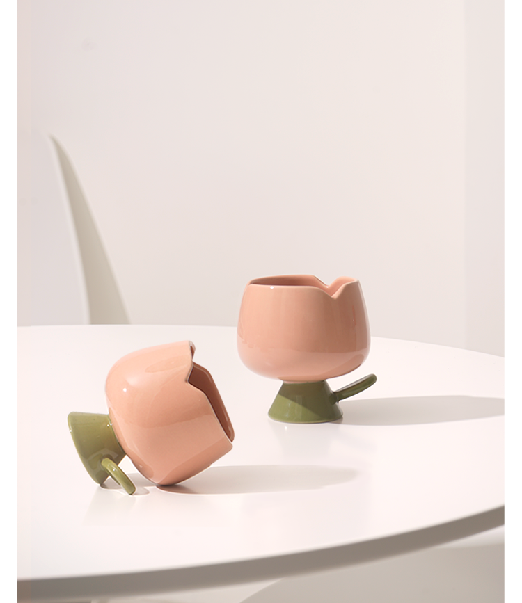 Ceramic Blooming tulip cup