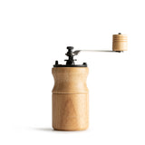 Wood hand-cranked bean grinder