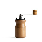 Wood hand-cranked bean grinder
