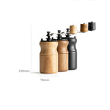 Wood hand-cranked bean grinder