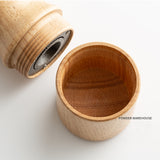 Wood hand-cranked bean grinder