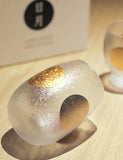 Ishizuka sun and moon frosted Whiskey Champagne Sake Glasses