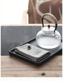 Japanese-style ceramic sake set -white & black