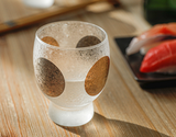 Ishizuka sun and moon frosted Whiskey Champagne Sake Glasses