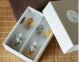 Ishizuka sun and moon frosted Whiskey Champagne Sake Glasses