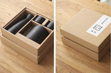 Japanese-style ceramic sake set -white & black