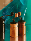Wood hand-cranked bean grinder
