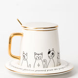 European style kitty Ceramic coffee cup