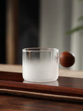 Japanese kung fu wooden handle small cup