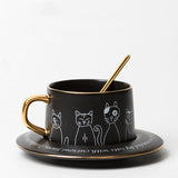 European style kitty Ceramic coffee cup