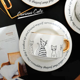 European style kitty Ceramic coffee cup