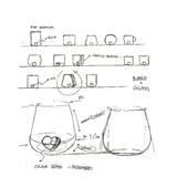 Heart water glass