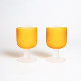 Nordic frosted sunset goblet Wine Glass