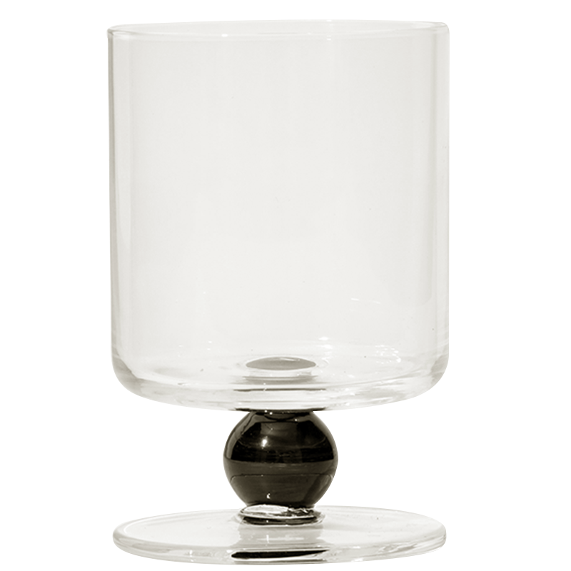 French retro black spherical glass