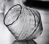 Japanese-style hand-hammered Whirlwind shaped glass