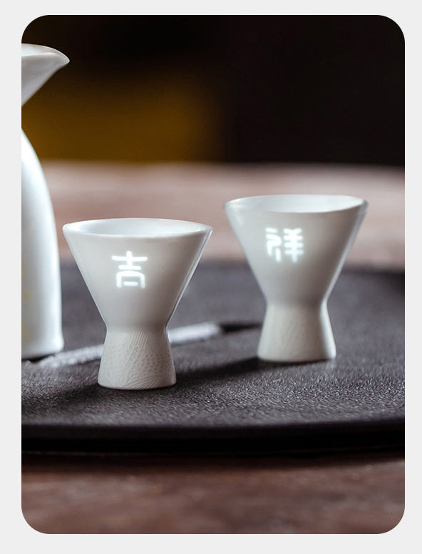 Jingdezhen ceramic Good Luck sake set