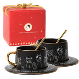 European style kitty Ceramic coffee cup