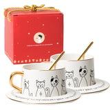 European style kitty Ceramic coffee cup