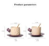 Rubik's cube ceramic coffee cup with plate