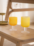 Nordic frosted sunset goblet Wine Glass