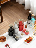 Japanese-style ceramic sake Flagon -Three colours