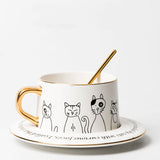 European style kitty Ceramic coffee cup