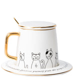 European style kitty Ceramic coffee cup