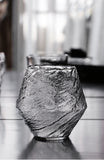 Japanese-style hand-hammered Whirlwind shaped glass