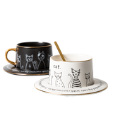 European style kitty Ceramic coffee cup