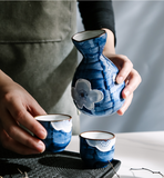 Easypocket Japanese Ceramic Painted Sake Set