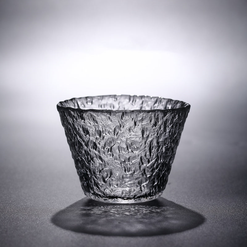 Crystal hammer pattern Japanese sake cup