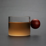 Japanese kung fu wooden handle small cup