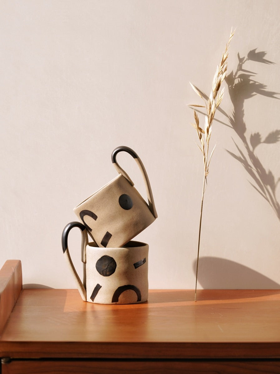 Geometric-pattern handmade Coffee Mug