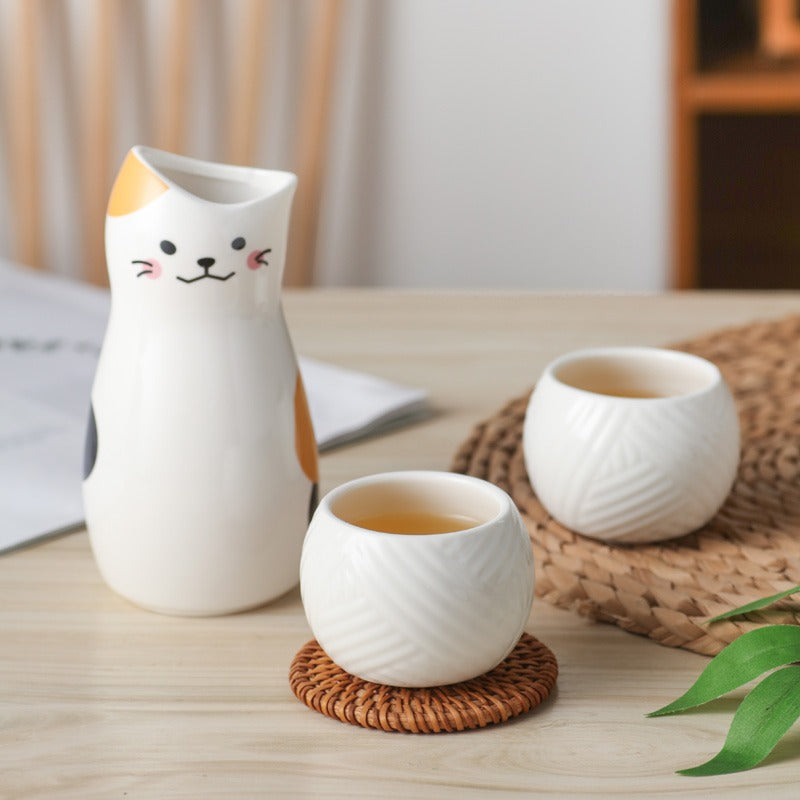 Japanese Kitty Sake Set