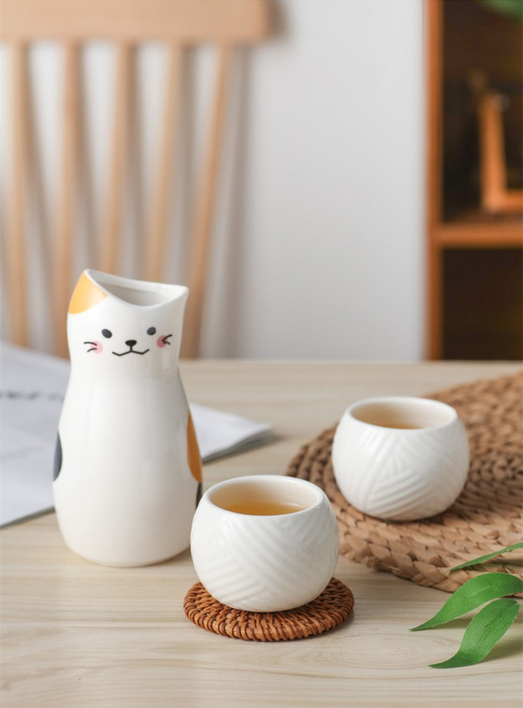 Japanese Kitty Sake Set