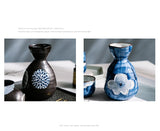 Easypocket Japanese Ceramic Painted Sake Set