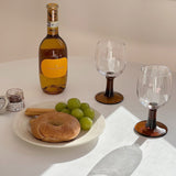 French Retro Style Antique Amber Wine Glass