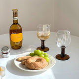 French Retro Style Antique Amber Wine Glass