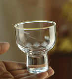 Edo Kiriko Mount Fuji and Plum Blossom Sake Cup Set