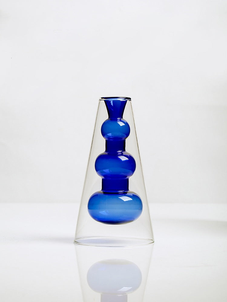 Floating Life Double Glass Vase