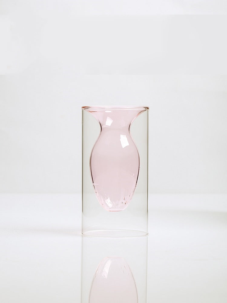 Floating Life Double Glass Vase